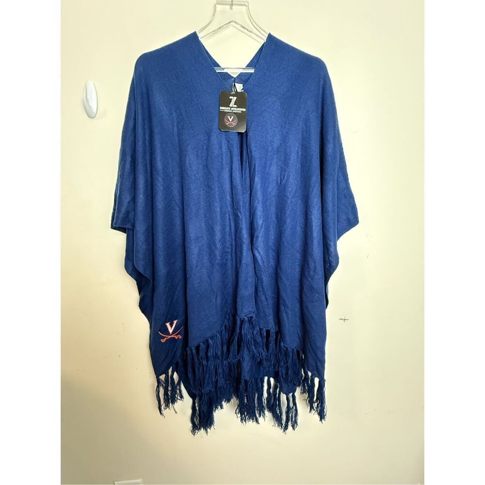 Virginia Cavaliers UVA Women's ZooZatz Drill Wrap Scarf w Fringe Embroidered  NW